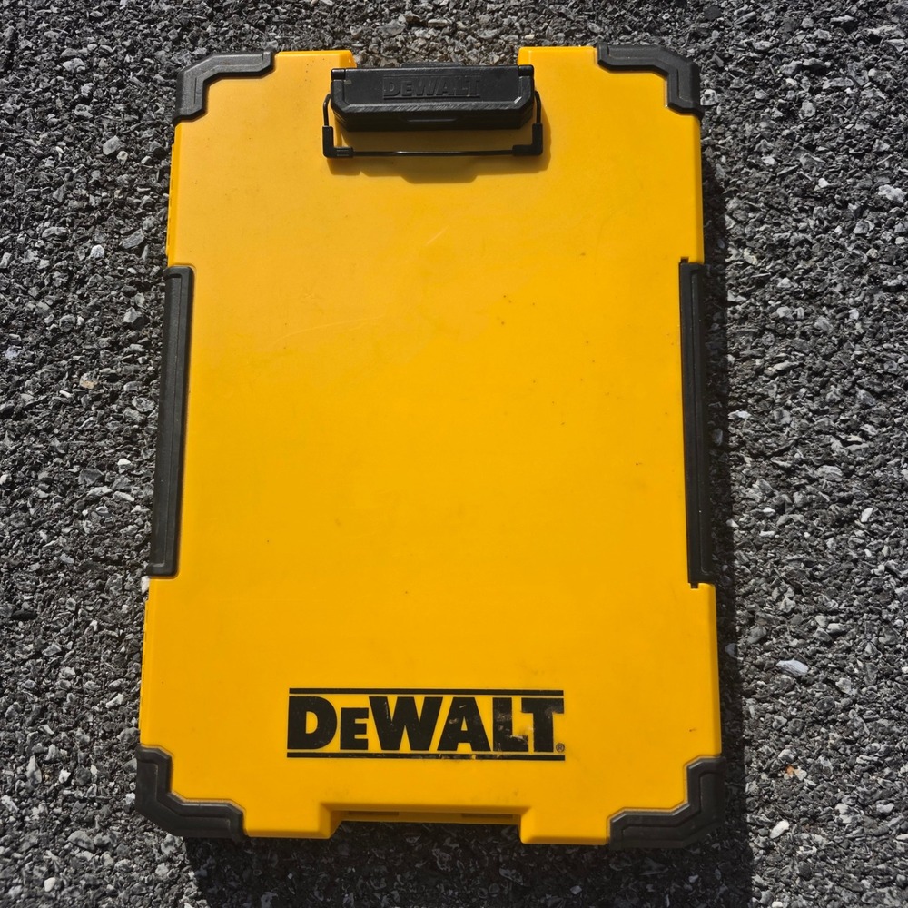 DEWALT Yellow Black Storage Clipboard with LED Light DWST21048